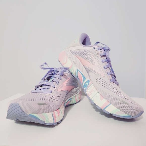 PASTEL Brooks Adrenaline GTS 22 EMPOWER Purple Pink 7.5 Running Shoes NWT Cute! - Picture 8 of 12